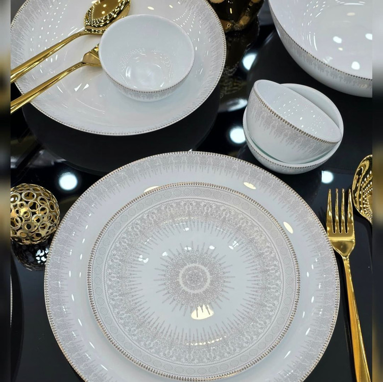 سرویس غذا خوری ۲۶ پارچه ۶ نفره آرکوپال مقصود طرح چینی سان طوسی