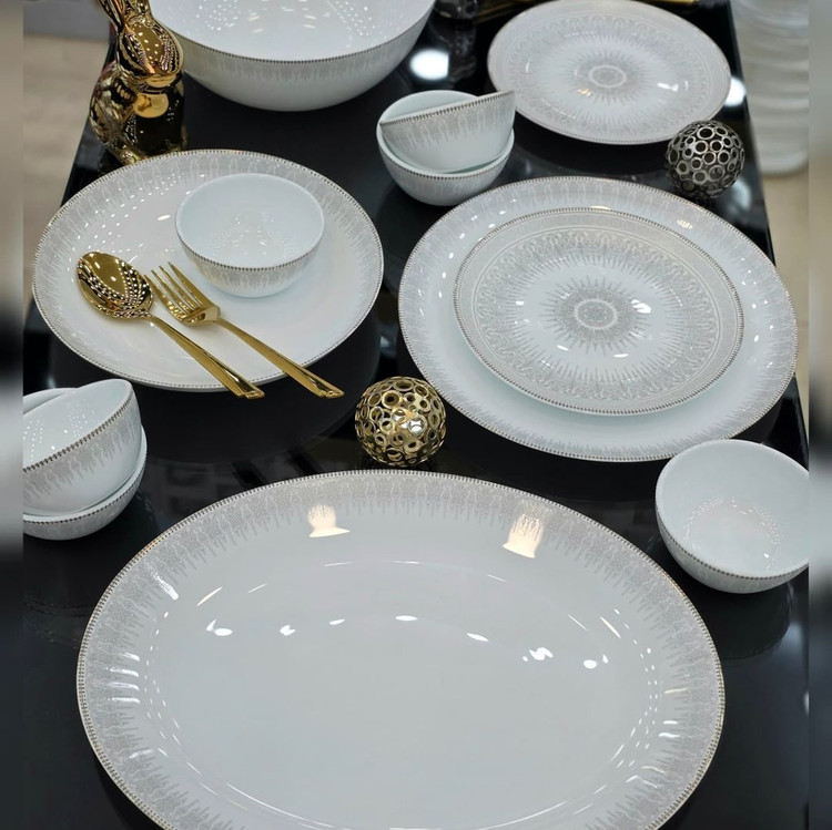 سرویس غذا خوری ۲۶ پارچه ۶ نفره آرکوپال مقصود طرح چینی سان طوسی
