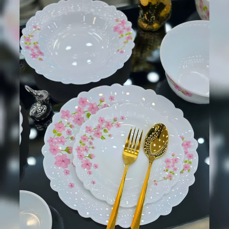 سرویس غذا خوری ۲۶ پارچه ی اما صورتی برند ایروپال