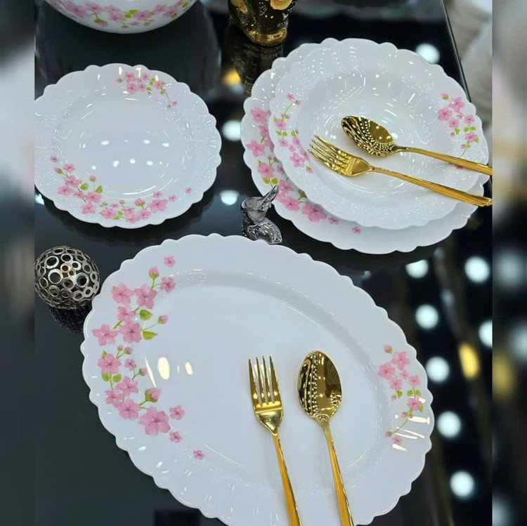 سرویس غذا خوری ۲۶ پارچه ی اما صورتی برند ایروپال