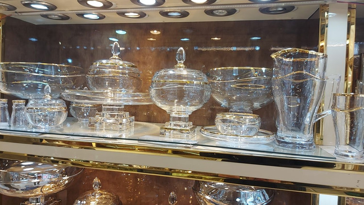 سرویس کریستال مورا لب طلا