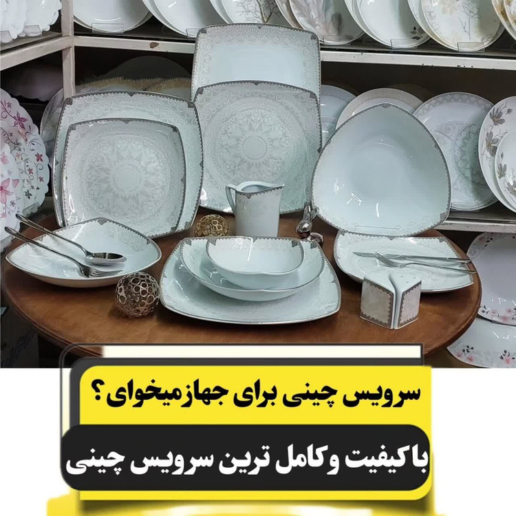 سرویس غذا خوری چینی پردیس ۳۰ پارچه ۶ نفره