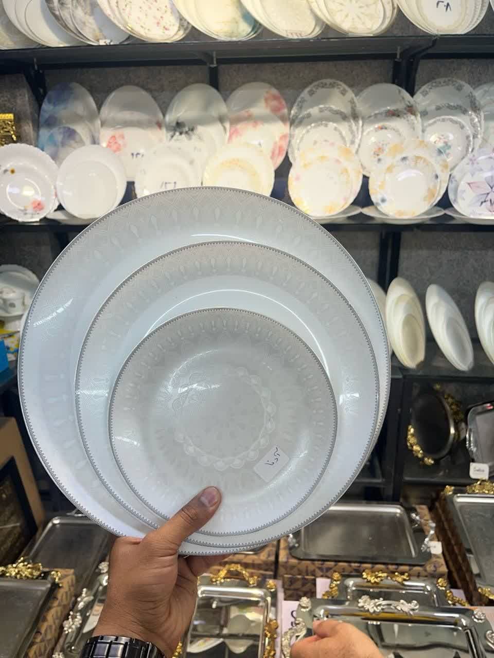 سرویس غذاخوری 6 نفره آرکوپال مقصود طرح آدنا خاکستری دینو