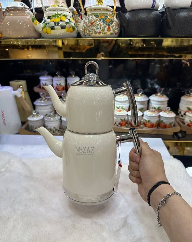 کتری قوری های رنگی نزاز طرح ترک
