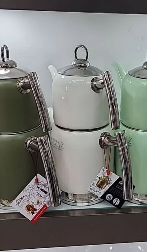 کتری قوری های رنگی نزاز طرح ترک
