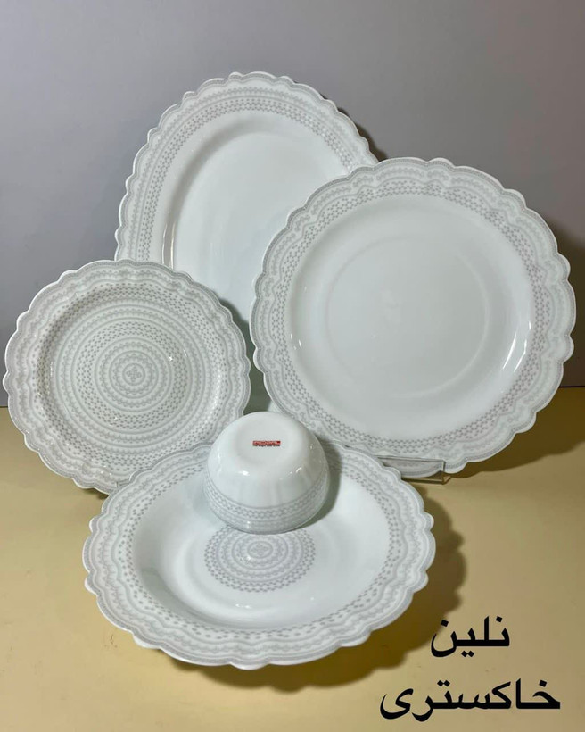 سرویس غذاخوری 6 نفره دینو مقصود نلین خاکستری