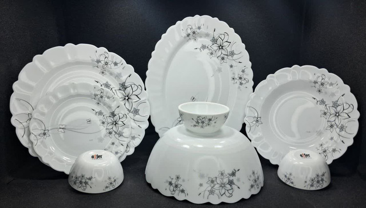 سرویس غذا خوری ۲۶ پارچه ی رکسانا مشکی