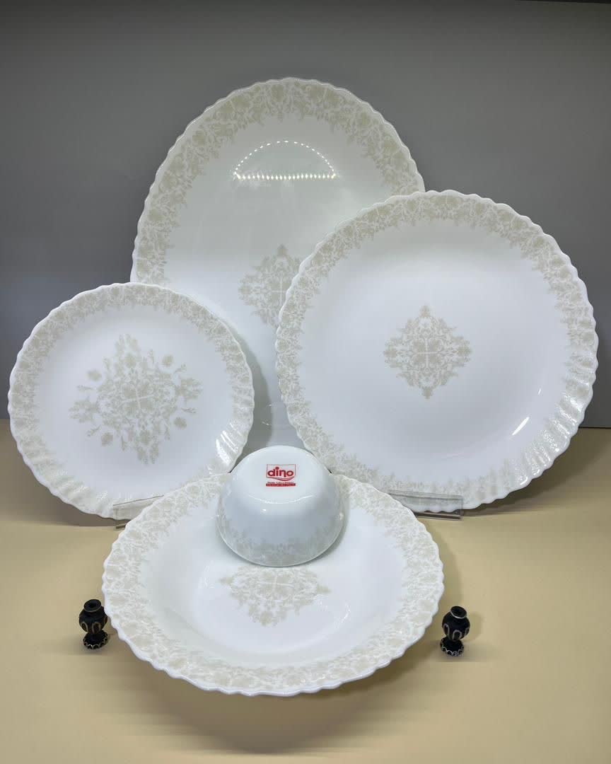 سرویس غذاخوری آرکوپال 25 پارچه دینو مدل لب پیچ