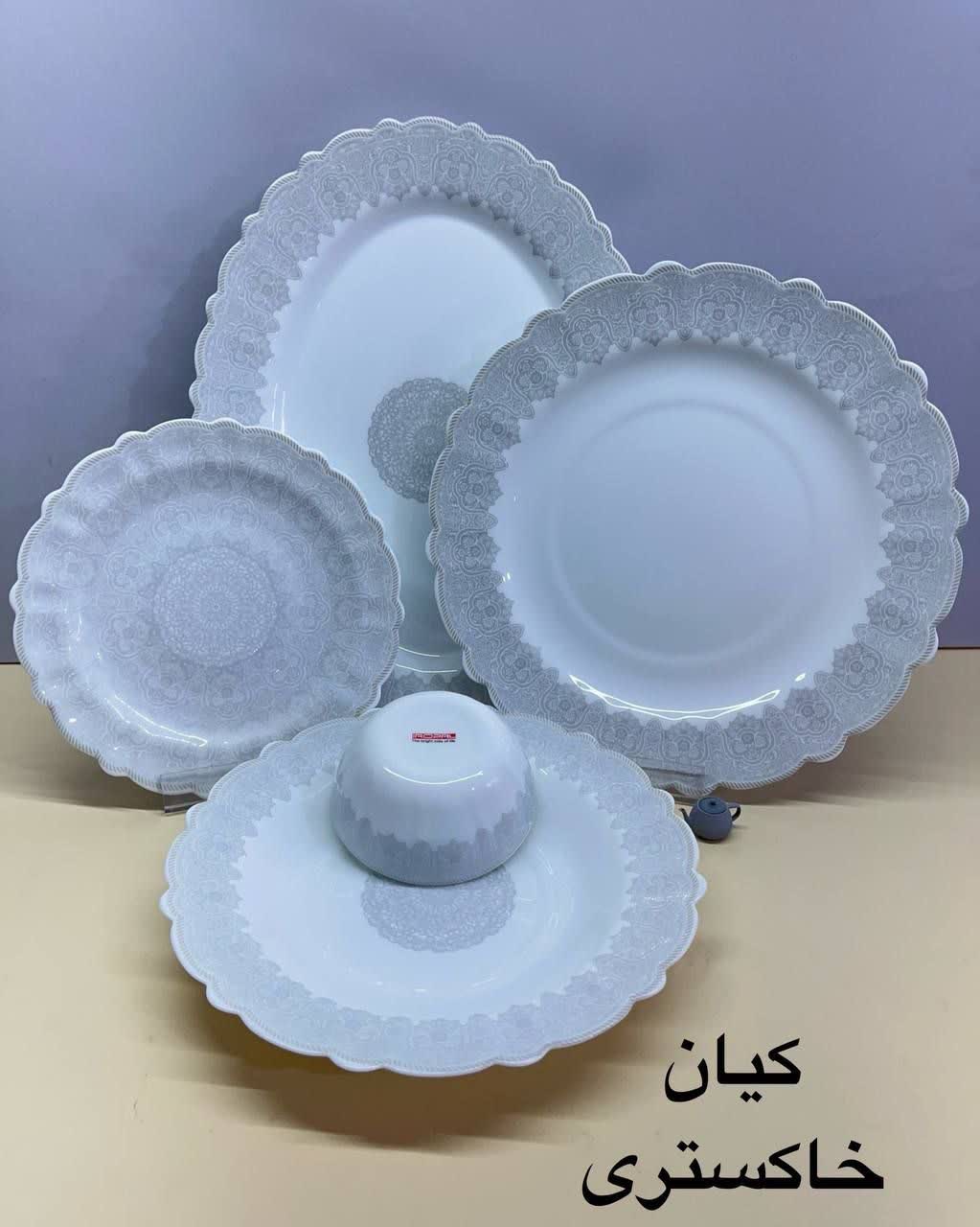 سرویس غذا خوری 25 پارچه طرح چینی کیان خاکستری