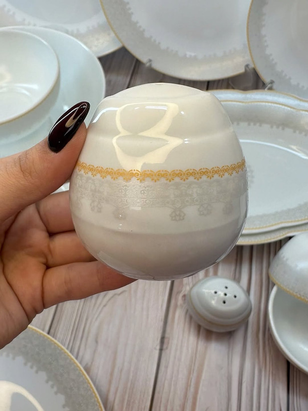سرویس آرکوپال 42 پارچه مقصود طرح چینی شایا خاکستری