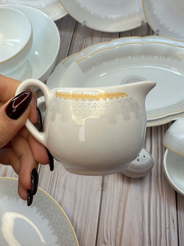سرویس آرکوپال 42 پارچه مقصود طرح چینی شایا خاکستری