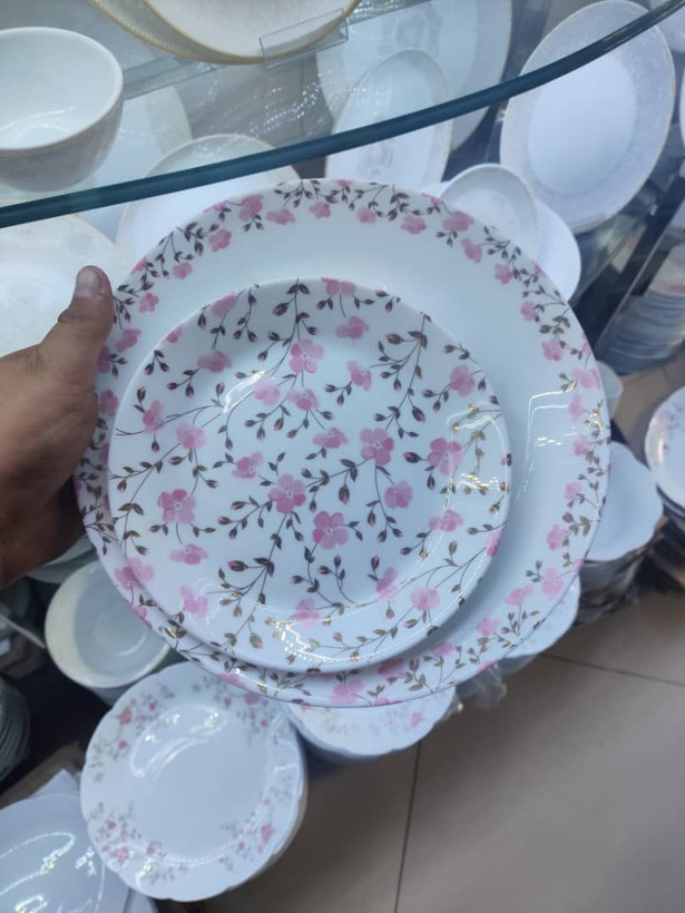 سرویس غذاخوری 6 نفره آرکوپال مقصود رزلند گل صورتی