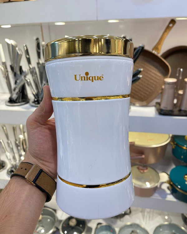 ست آشپزخانه 18 پارچه کمرباریک سفید درب طلایی کد : 4694