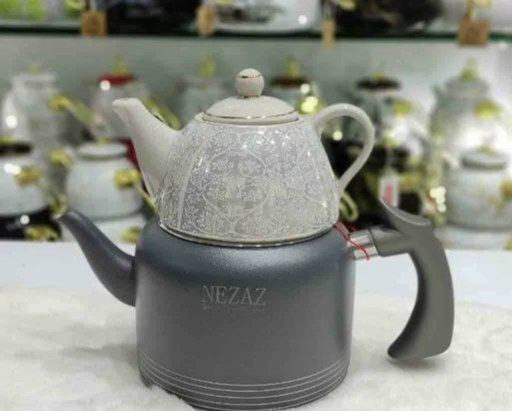 کتری قوری لوله دار نزاز 2.5 لیتری کد 2406 طوسی