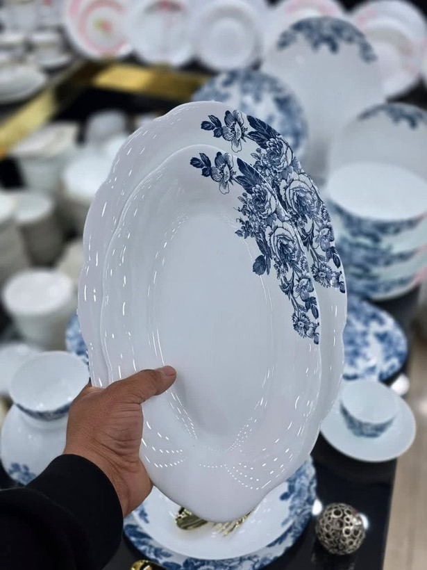 سرویس پذیرایی آرکوپال 26 پارچه گل عروس سرمه ای