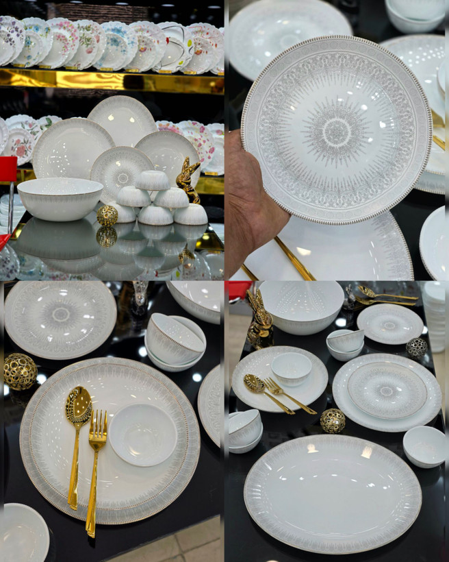 سرویس غذا خوری ۲۶ پارچه ۶ نفره آرکوپال مقصود طرح چینی سان طوسی