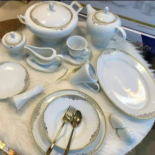چینی پردیس قالب گرد ۱۰۴ پارچه 12 نفره