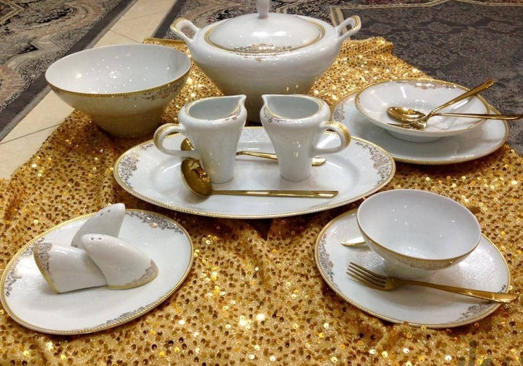 چینی پردیس قالب گرد ۱۰۴ پارچه 12 نفره