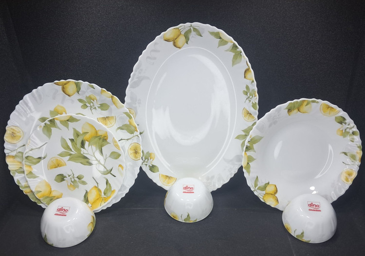 سرویس غذا خوری 25 پارچه ۶۲۱ زرد لیمو