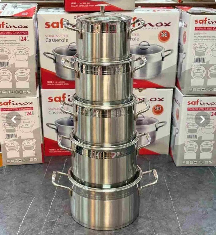 سرویس قابلمه استیل 10 پارچه سافینوکس