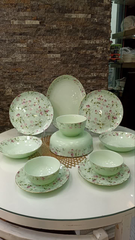 سرویس غذا خوری ۲۶ پارچه فرانسه گل رز