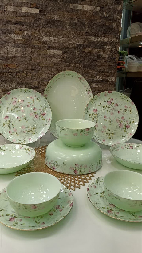 سرویس غذا خوری ۲۶ پارچه فرانسه گل رز