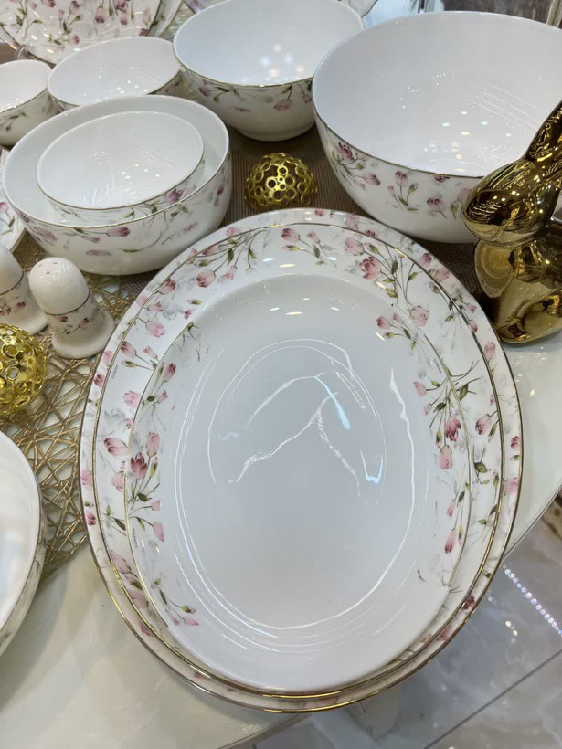 سرویس غذا خوری ۲۶ پارچه گل رز عروس