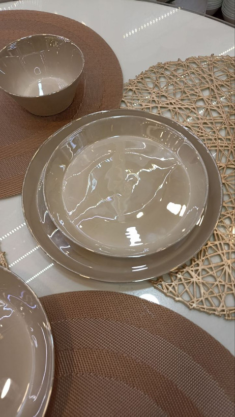 سرویس غذا خوری ۲۶ پارچه استراکچر شامپاین گلدن اپال