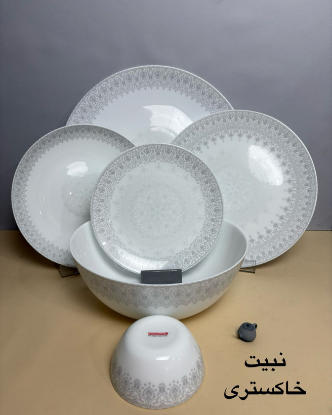 سرویس غذاخوری 6 نفره آرکوپال مقصود نبیت خاکستری