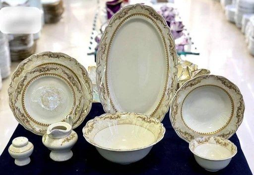 چینی پردیس ۳۰ پارچه ۶ نفره بن چاینا طرح نلین طلایی